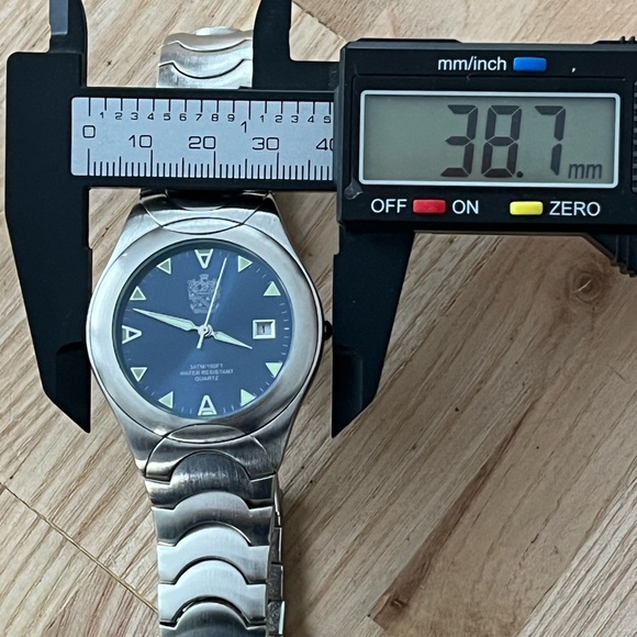 Paolo Gucci Rare Designer Watch Blue Dial Date Window Stainless Case Bracelet - Picture 13 of 14